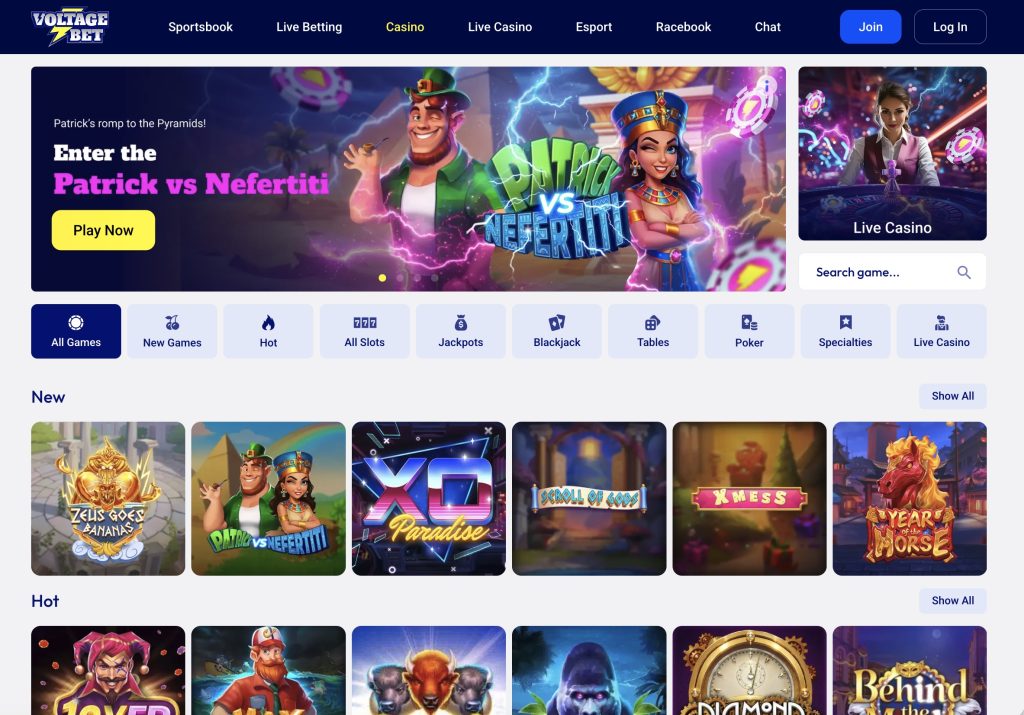 VoltageBet Online Casino New York